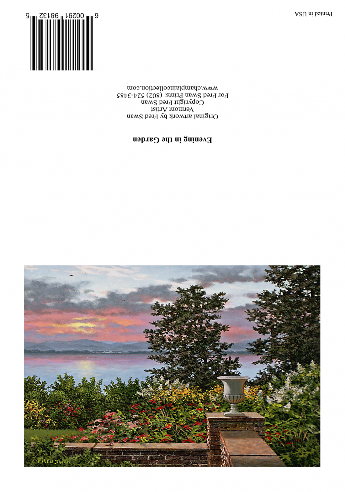 Evening In The Garden - American Realist Painting by Fred Swan
