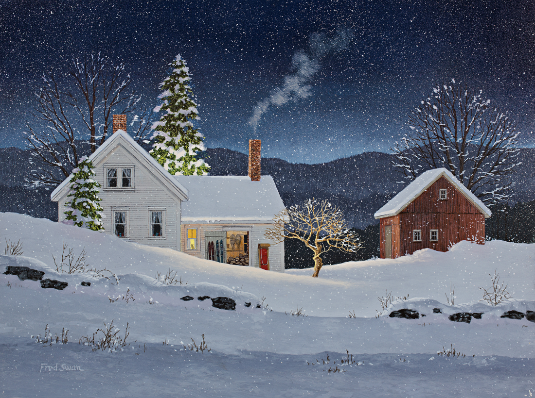 In For The Night - American Realist Painting by Fred Swan