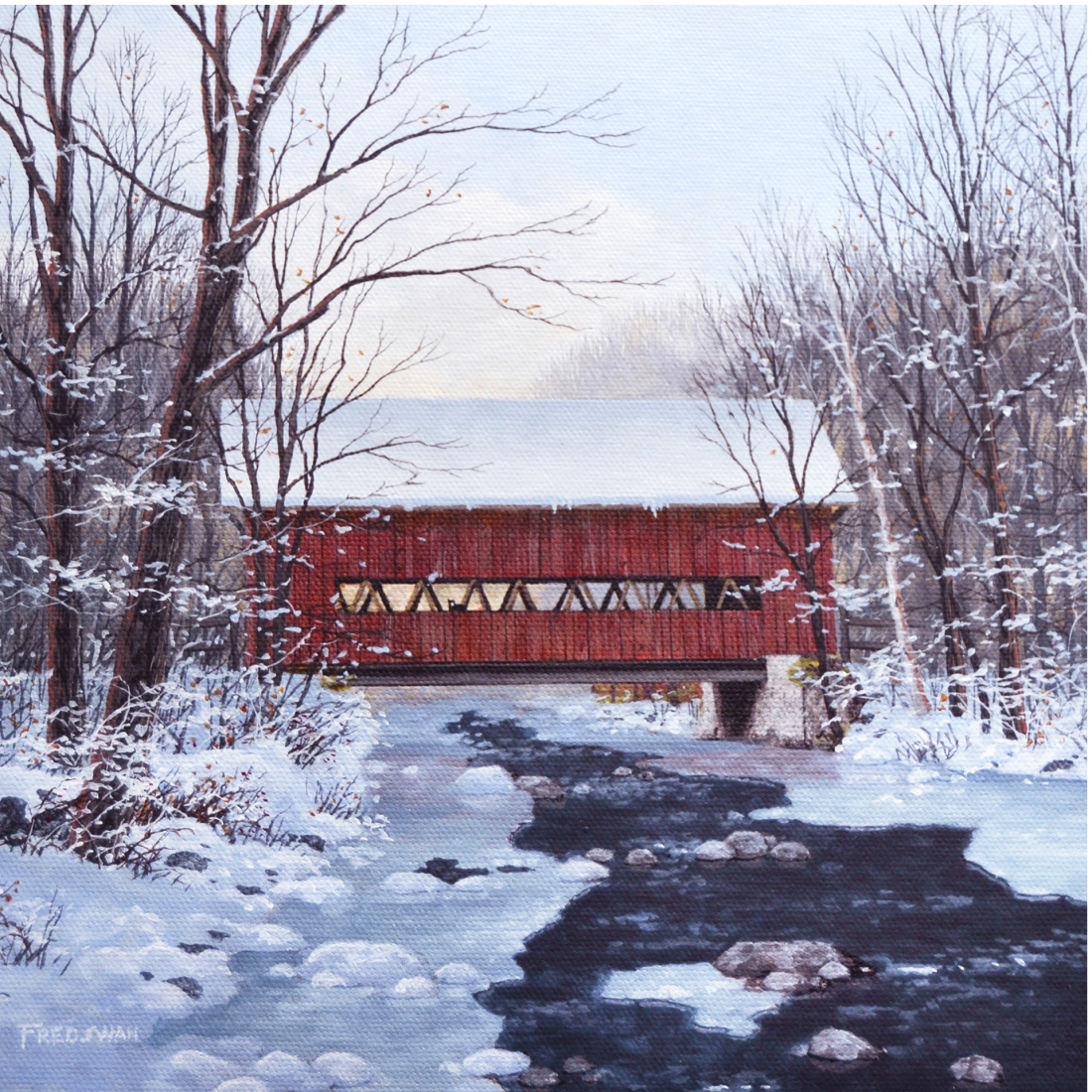 Stowe Covered Bridge Winter
