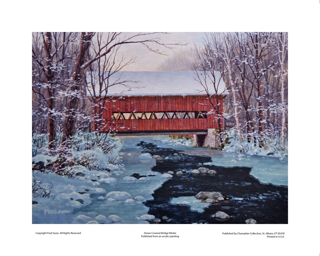 Stowe Covered Bridge Winter