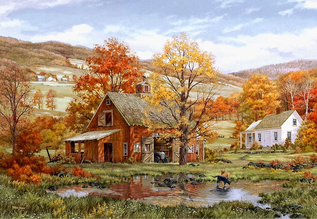 Fred Swan Art - Friends In Autumn
